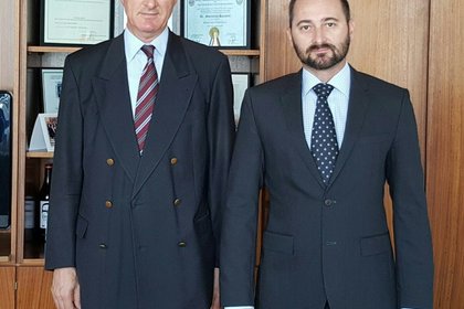 Среща на посланик Спасов с акредитирания нов постоянен представител на Република Австрия в ОССЕ